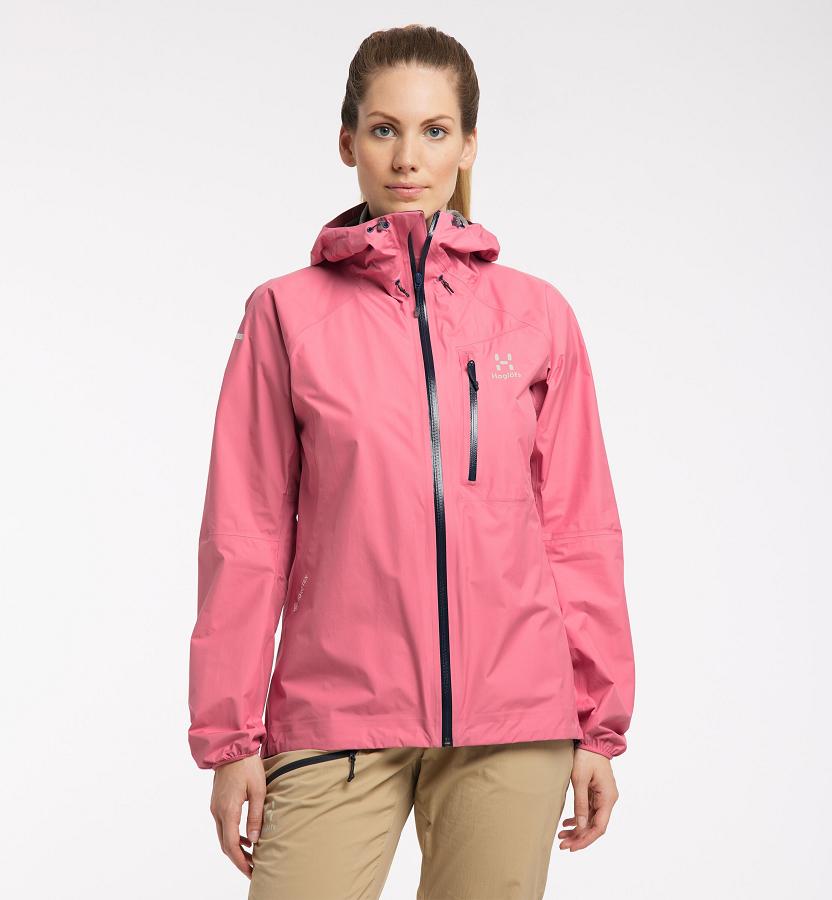 Haglöfs L.I.M Waterproof Jacket Pink For Womens ZCXVQ8195 Australia